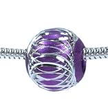 PURPLE Amethyst Ball Charm Bead for Troll Biagi Pandora
