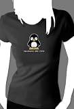 Penguin Pixel Art (Black) Girl`s Fitted T-shirt