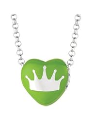 Sweethearts Enamel Crown Heart on 16" Necklace Pendant with Gift Box