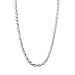 Men's Sterling Silver Rope Chain Necklace - Italian Made - 3.4mm - 20 inch