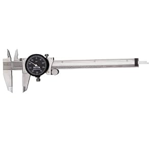 Starrett B120A-6 6-Inch Dial Caliper with Black Dial and Plastic Case by Starrett