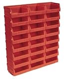TPS124R Plastic Storage Bin 103 x 85 x 53mm - Red Pack of 24