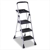 Max Work Steel Platform Step Stool, 22w x 3d x 61h, Black