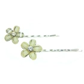 Buy A Pair of Floral Swarovski Crystal Bobbie Pin by Willowbee