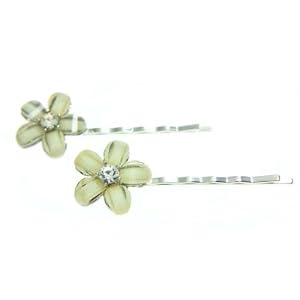 Buy A Pair of Floral Swarovski Crystal Bobbie Pin by Willowbee