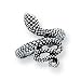 Sterling Silver Antiqued Snake Toe Ring