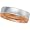 14K Rose and White Gold Comfort Fit Wedding Band For Men and Women - Size 5