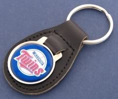Minnesota Twins Leather Keychain