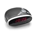 Lenco ICR-200 Uhrenradio (LED-Anzeige, UKW) silber
