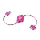 ReTrak Retractable iPod/iPhone/iPad USB Cable Pink (ETIPODUSBPK)
