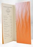 DIY Wedding Program - Slim - Orange Girl (25 Pack)