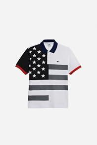 Short Sleeve Pique United States Flag Polo