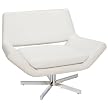 Yield Wide Swivel Vinyl Chair - White