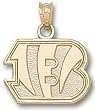 Cincinnati Bengals "B" 1/2" Charm/Pendant -14K/10K, Stainless Steel or Gold Plated