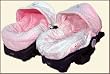 Reversible Infant Car Seat Cover -Pink Toile and Minky - Cuter Than A Ducks Butt