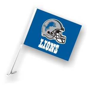 Detroit Lions Two Sided Car Flag