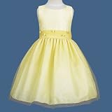 Little Girls Flower Girl Dress YELLOW Special Occasion LITO Wedding Easter 12M-7