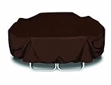 Two Dogs Designs 96-Inch Square Table and Chairs Cover, Chocolate Brown