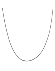 Rhodiumplated Sterling Silver 1.3-mm Round Snake Chain (24 Inch)