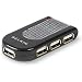 4PORT USB 2.0 Lighted Hub Black .