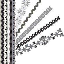 Sheer Simplicity Adhesive Paper Borders: Black 