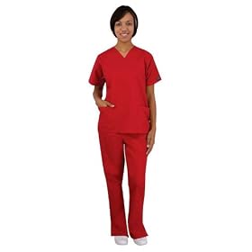 Medical Scrubs - Cherokee Uniforms Authentic Workwear Women's Two Pocket Top and Flare Leg Pant Scrub Set (XXS-3X, Assorted Colors)