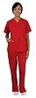 Medical Scrubs - Cherokee Uniforms Authentic Workwear Womens Two Pocket Top and Flare Leg Pant Scrub Set (XXS-3X, Assorted Colors)