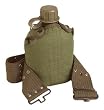 Plastic Canteen and Cover Set, OD, 1 Quart Plastic Canteen and Cover Set, OD