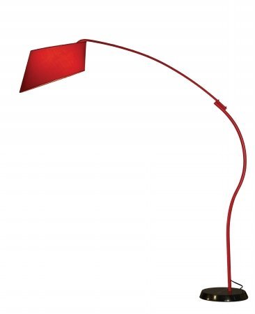 Ibis Arc Floor Lamp in Red