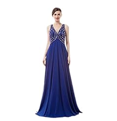 V-neck Off the Shoulder Floor Length Organza/Satin/Tulle  Beaded Evening Dress/Pageant Dress  With Rhinestones
