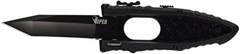 Schrade Viper Side Assist Tanto Knife, Black Blade