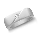 10k White or Yellow Gold Diamond Mens Ring (.05 cttw, I-J Color, I2-I3 Clarity)