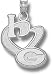 Georgia Bulldogs 3/4 I Heart G Pendant - Sterling Silver Jewelry