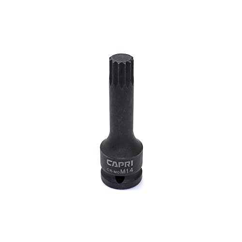 Capri Tools 30069 14mm XZN Triple Square Impact Bit Socket with 12Inch