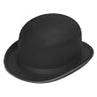 BLACK PERMAFELT DERBY HAT