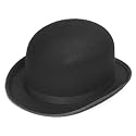 BLACK PERMAFELT DERBY HAT