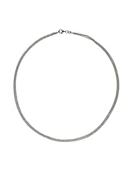 14K White Gold 3 Strands Cable Necklace