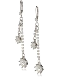 Betsey Johnson "Iconic Stone" Gem Linear Drop Earrings