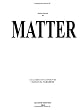 Hypothesis on MATTER: Second Edition