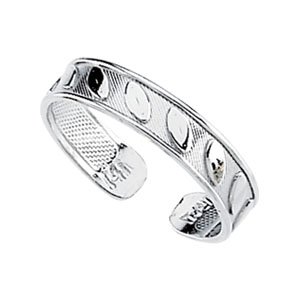 Toe Ring 14K White Gold Toe Ring W Design by 