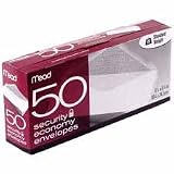 Security Envelopes, Self Sealing, #6.7, 55/Box, White (MEA75030)