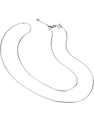 22" 1mm Sterling Silver Adjustable Snake Chain