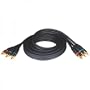 Tripp Lite A008-006 Component Video Gold Cable w Silver Plated Center Conductor, 3xRCA M/M - 6ft