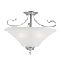 Thomas Lighting Sl8253-78 Elipse Three-Light Convertible Ceiling Semi-Flush/Pendant, Brushed Nickel
