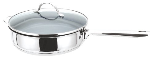 Strauss Green Cuisine 12 Inch Stainless Steel Saute Pan with Non Stick Ceramic Coating