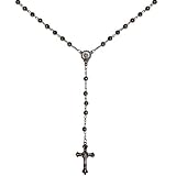25 Rosary, 5 Extension, Metal Crucifix In Gunmetal