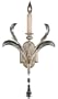 Fine Art Lamps Beveled Arcs 705150 Small Crystal 1-LT 60w (25"H x 14"W) Sconce Lighting in Silver
