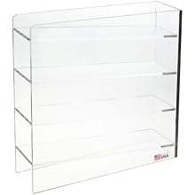 Dynalon 186665 Acrylic Pipette/Pippettor Rack, 12.437" Length x 3.437" Width x 13" Height, 4-Place Pipette