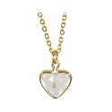 14k Gold Tone Mustard Seed Heart Necklace