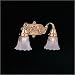Crystorama 422-PB-L Colonial 2 Light Vanity Light in Polished Brass Glass Type: Lalique Image